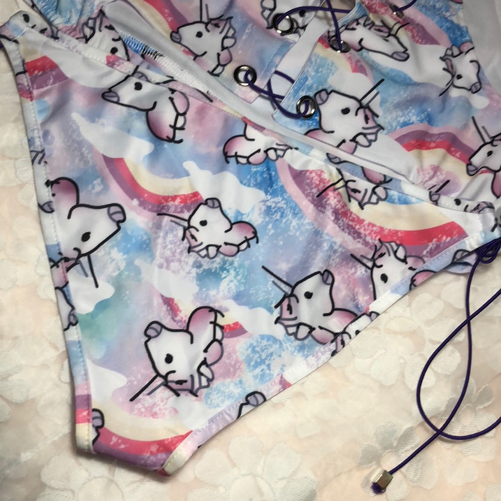 Unicorn two piece bikini rave set - Picture 5 of 5